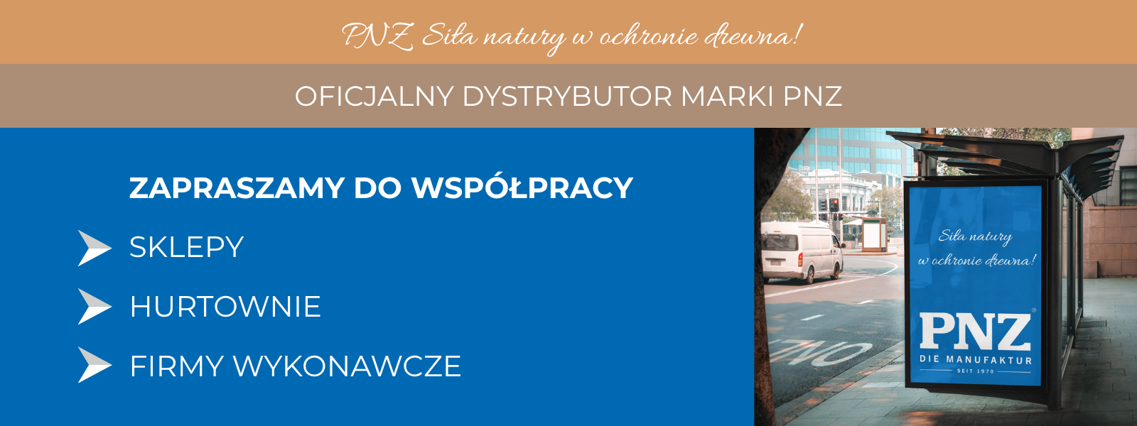 Jako oficjalny dystrybutor marki PNZ na Polskę zapraszamy do współpracy wszystkie chętne firmy