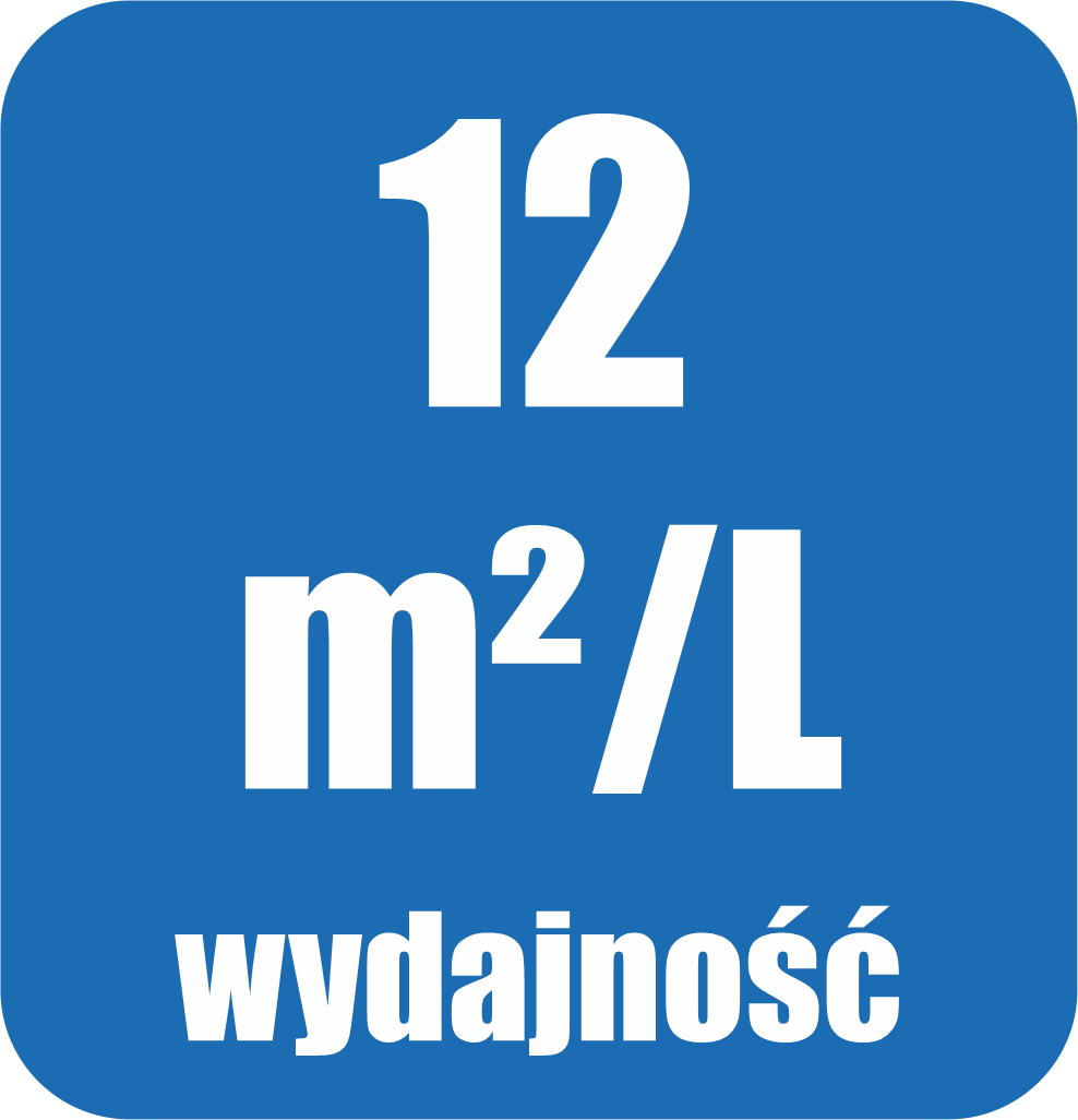 Grafika prezentująca wydajność impregnatu do drewna marki PNZ