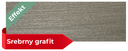 Próbka koloru srebrny grafit effekt.