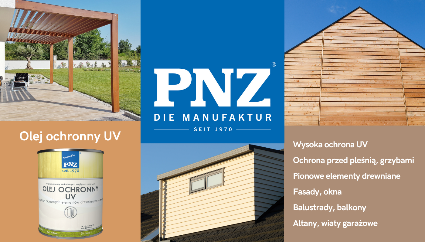 Grafika prezentująca zastosowanie oleju ochronnego do drewna UV