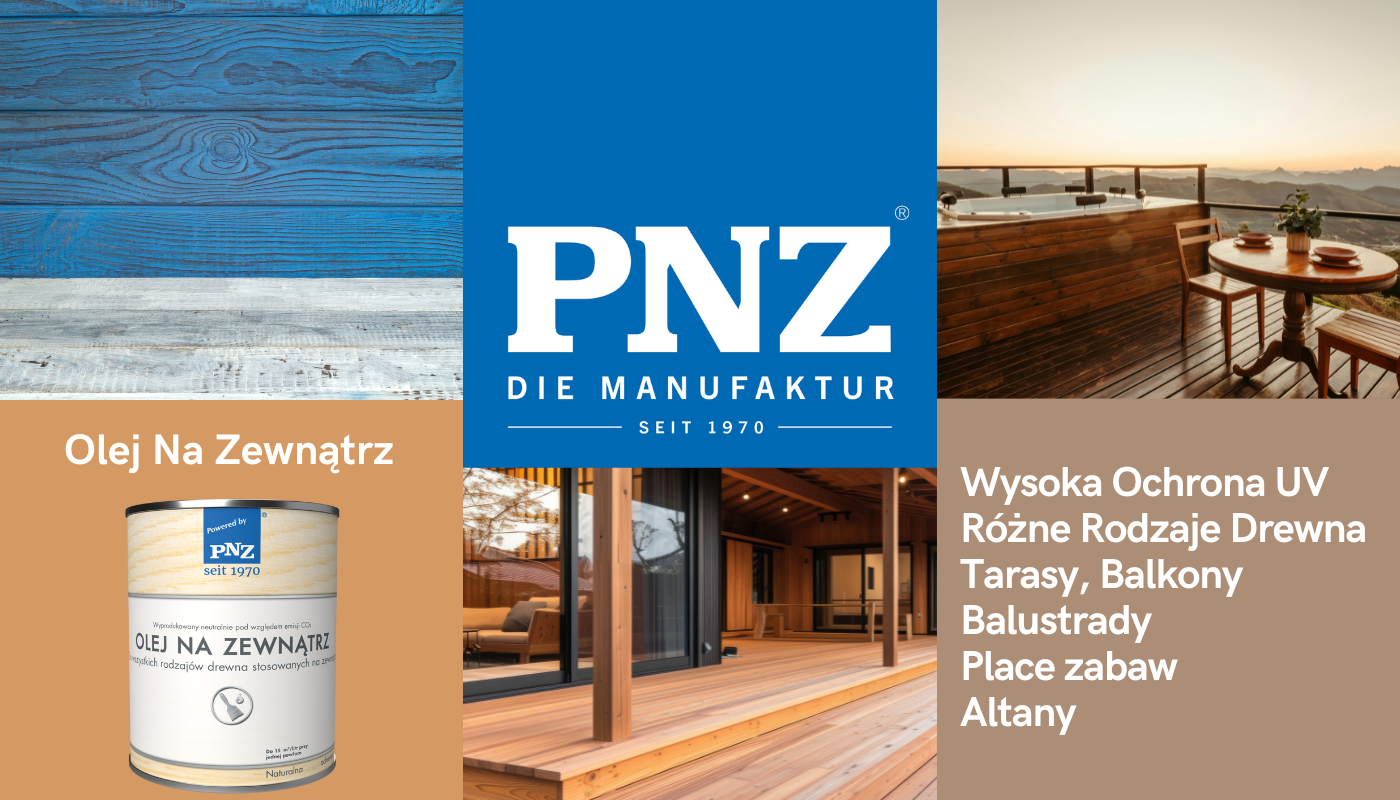 Grafika prezentująca zastosowanie oleju do tarasów