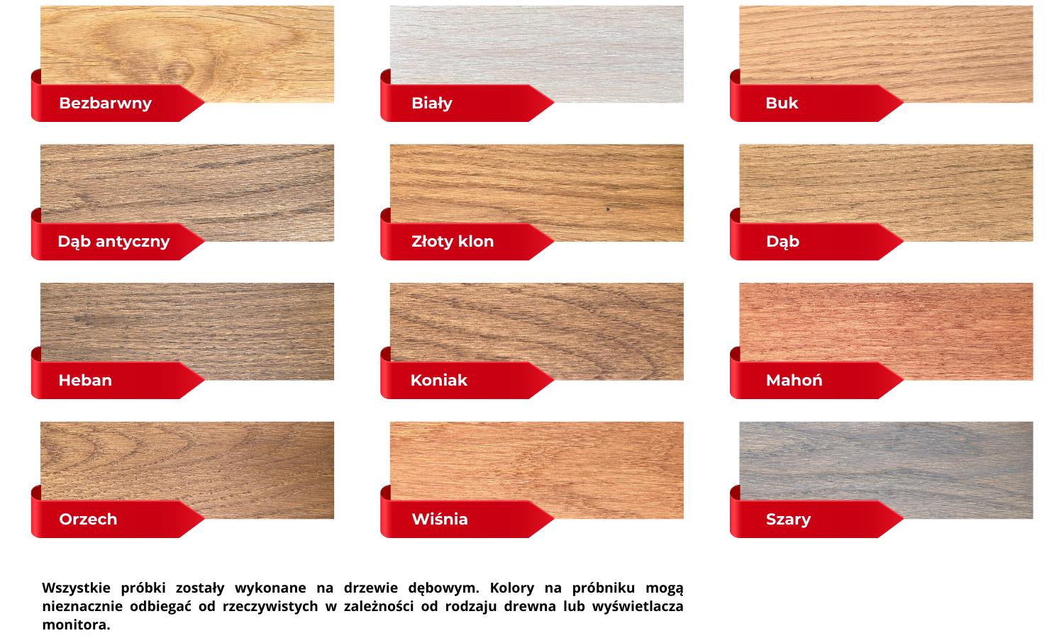 Próbnik z kolorami wosku dekoracyjnego PNZ
