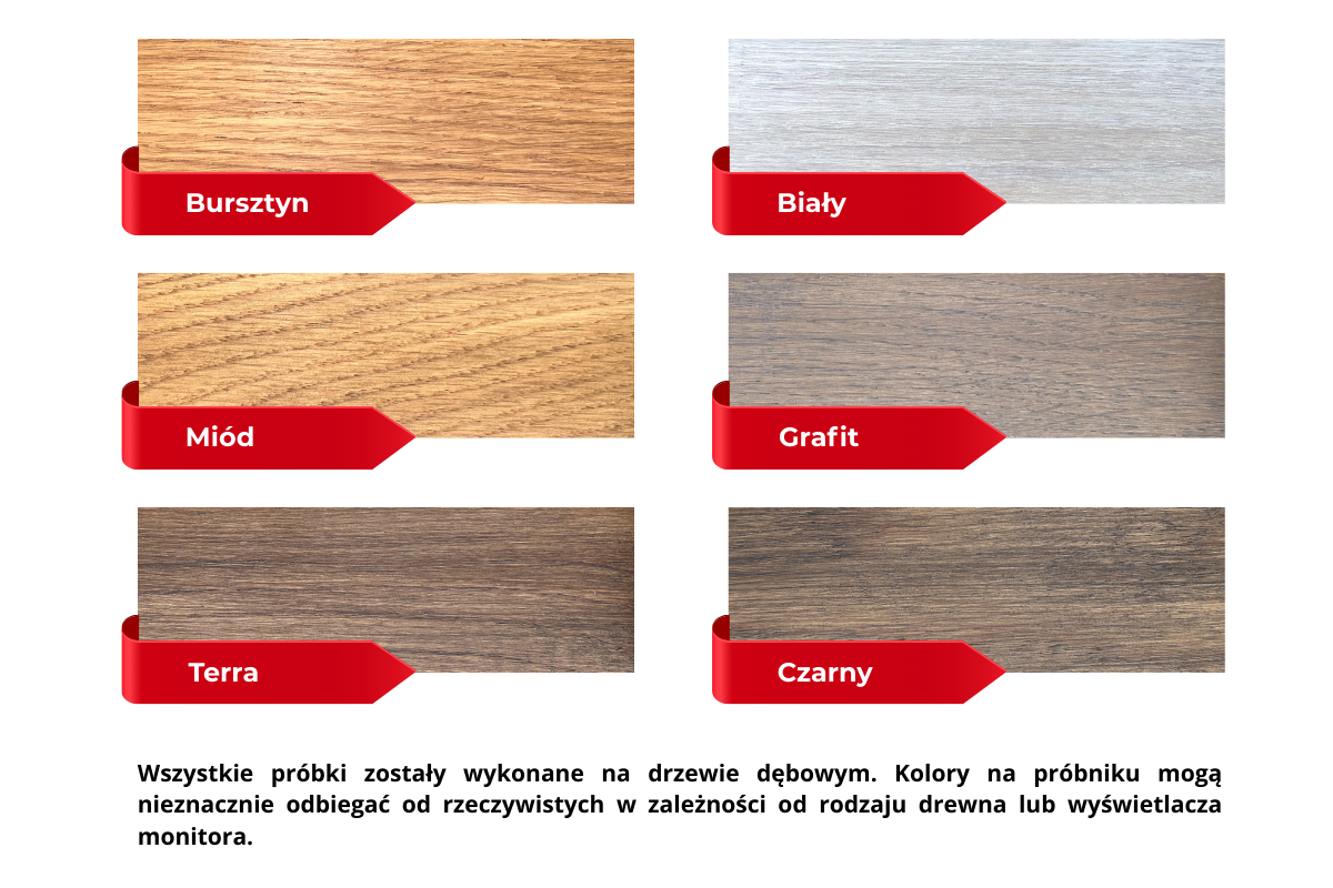 Próbnik kolorów wosku twardego olejnego